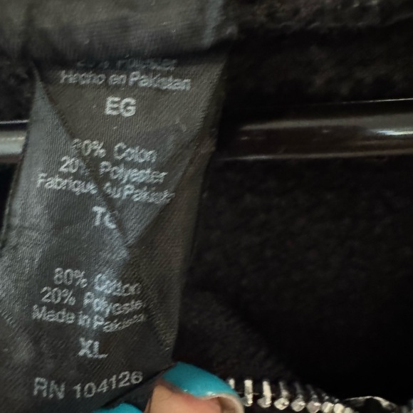 TOOL Black Zip-Up Hoodie with Silver Zipper - Picture 3 of 3